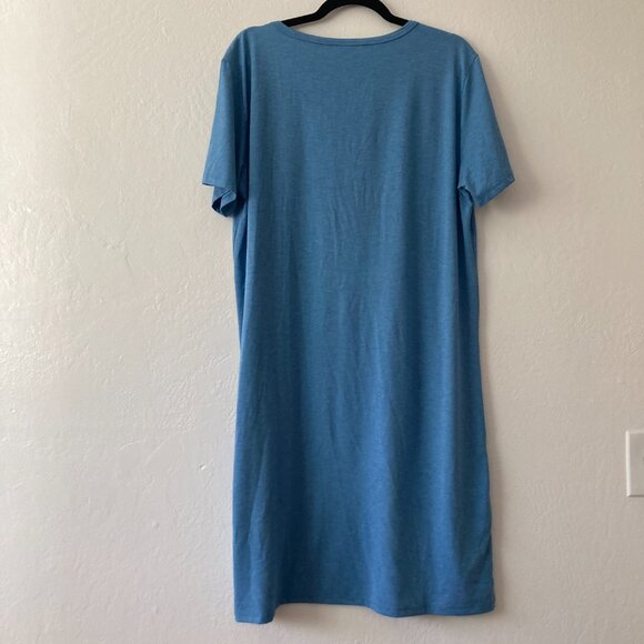 Ripskirt Tee Shirt Dress Pacific Coast Blue Pullover Travel Beach Vacation Large - Picture 5 of 7